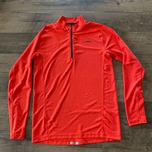 Orange Addidas Terrex running shirt